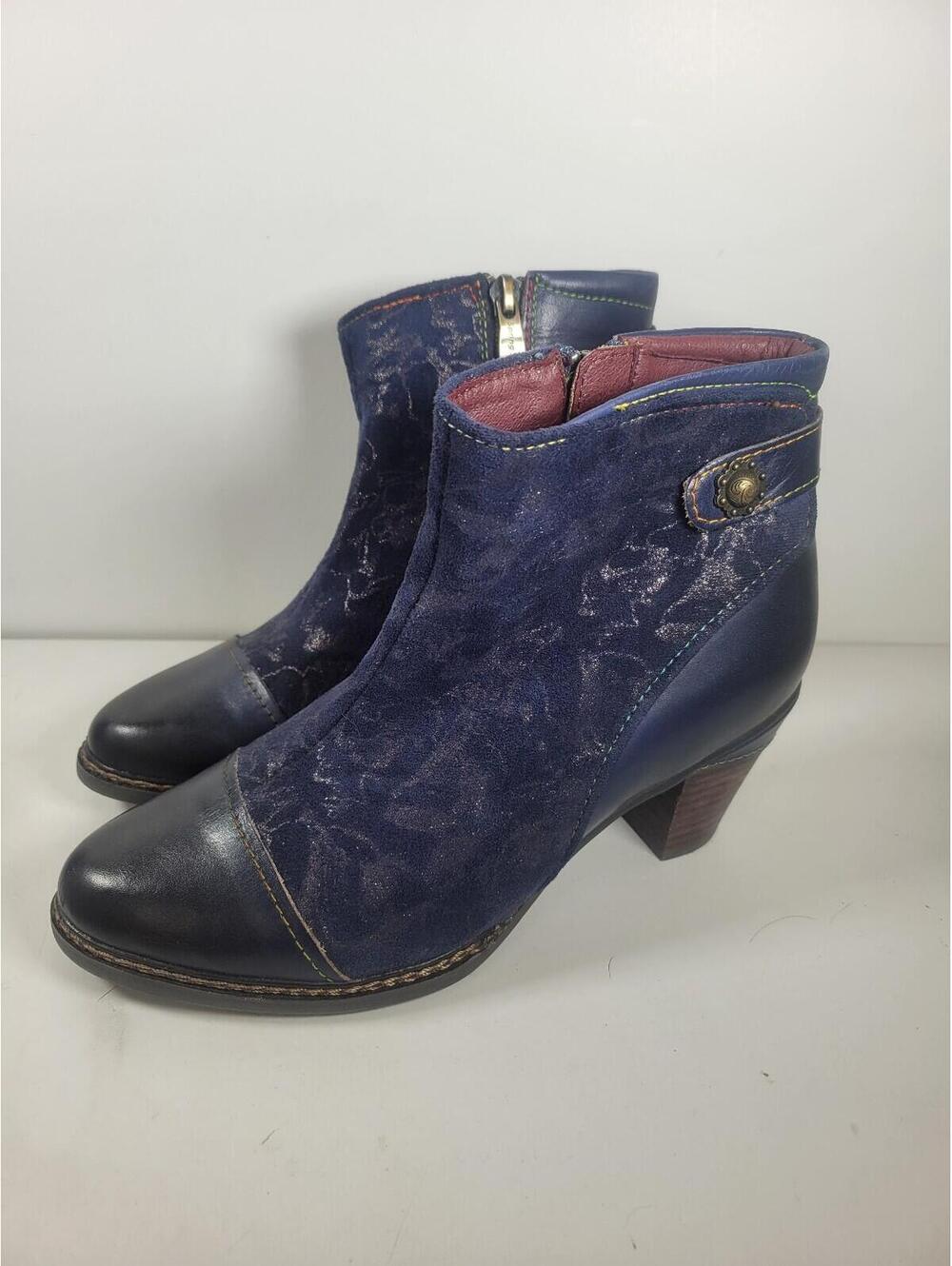 L'Artiste by Spring Step Socute (Bordeaux) Women's Boots Blue Size 6.5 (37)
